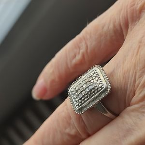 Estate inspired SS Diamond ring